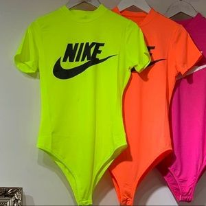 Neon Nike Logo Bodysuit